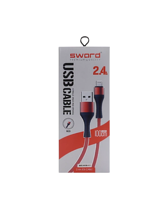 SWORD KABLO SW-A111 IOS 2.4A 1 M RED
