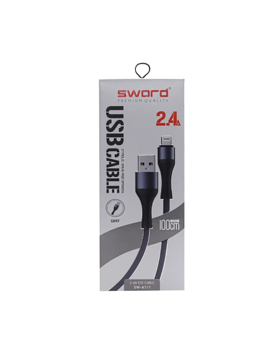 SWORD KABLO SW-A111 IOS 2.4A 1M GRAY