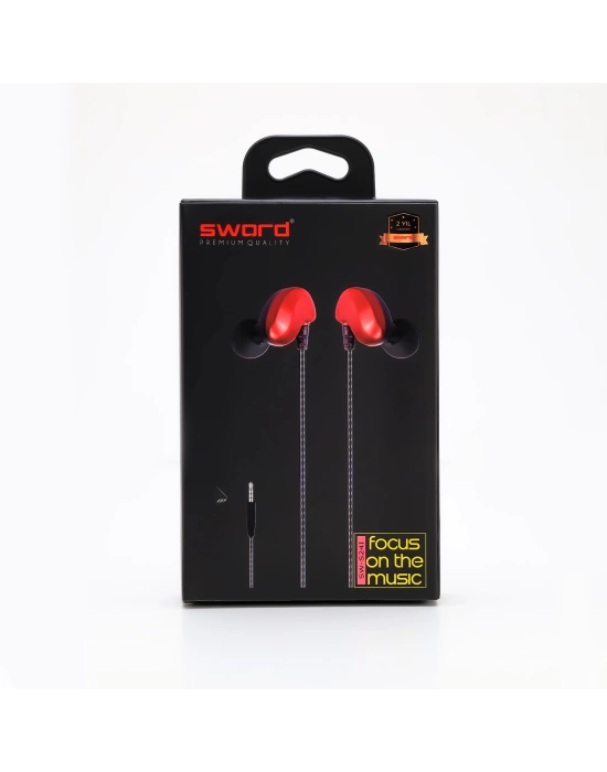 SWORD KULAKLIK KABLOLU SW-S24I RED