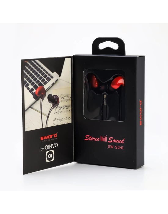 SWORD KULAKLIK KABLOLU SW-S24I RED
