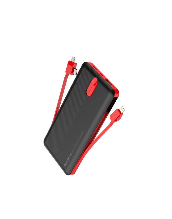 SWORD POWERBANK SW-10PO3 TRIPLE 10000 MA BLACK&RED