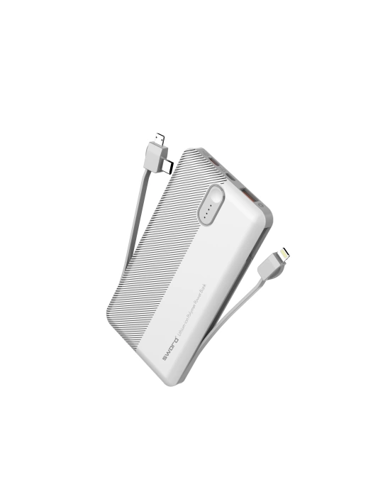 SWORD POWERBANK SW-10PO3 TRIPLE 10000 MA WHİTE&GREY