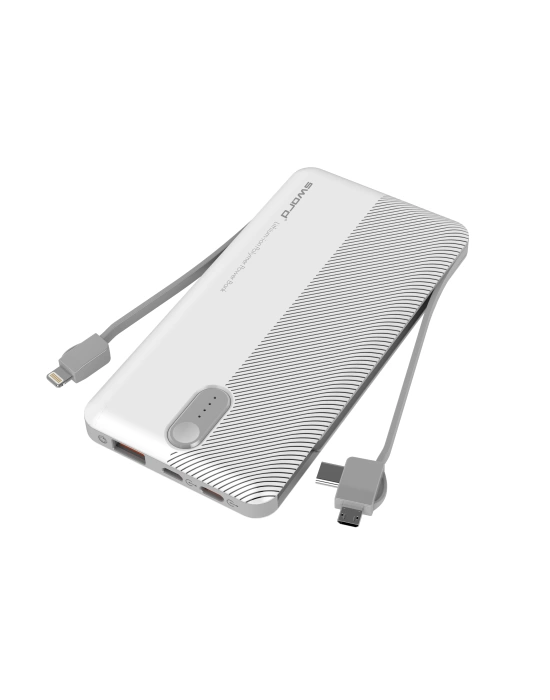SWORD POWERBANK SW-10PO3 TRIPLE 10000 MA WHİTE&GREY
