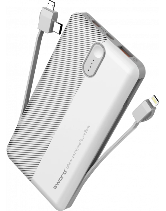SWORD POWERBANK SW-10PO3 TRIPLE 10000 MAH WHITE&GRAY