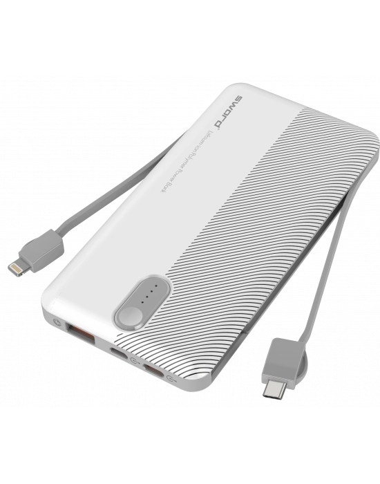 SWORD POWERBANK SW-10F40 22,5W HIZLI ŞARJ KABLOLU 10000 MAH POWERBANK ROSE