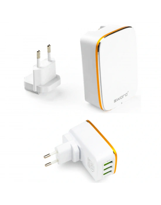 SWORD SW-3U34 3 USB-A ÇIKIŞLI ŞARJ BAŞLIĞI
