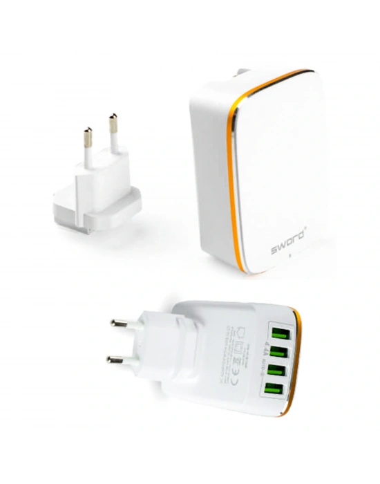 SWORD SW-4U44  4 USB-A ÇIKIŞLI ŞARJ BAŞLIĞI