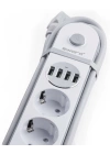 SWORD IŞIKLI PRİZ SW-4U4PW 4PRIZ+4 USB Lİ