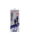 SWORD KABLO SW-C111 TYPE-C 2.4A 1 M BLUE