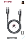 SWORD KABLO SW-LC101 USB-C-TO USB-C GRAY