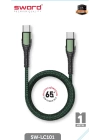 SWORD KABLO SW-LC101 USB-C-TO USB-C GREEN