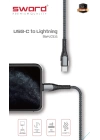 SWORD KABLO SW-LC111 USB-C-TO LIGHTNING 1 M GRAY