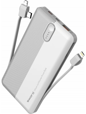 SWORD POWERBANK SW-10PO3 TRIPLE 10000 MAH WHITE&GRAY