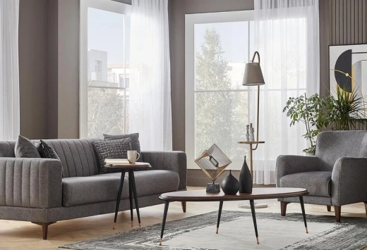 Gri Koltuk Takımı İçin Hangi Renk Perde Tercih Edilmeli?