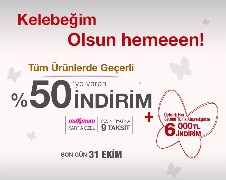 Kelebeğim Olsun Hemeeen! Diyenlere Kelebekten Sonbahar Fırsatları! 🦋