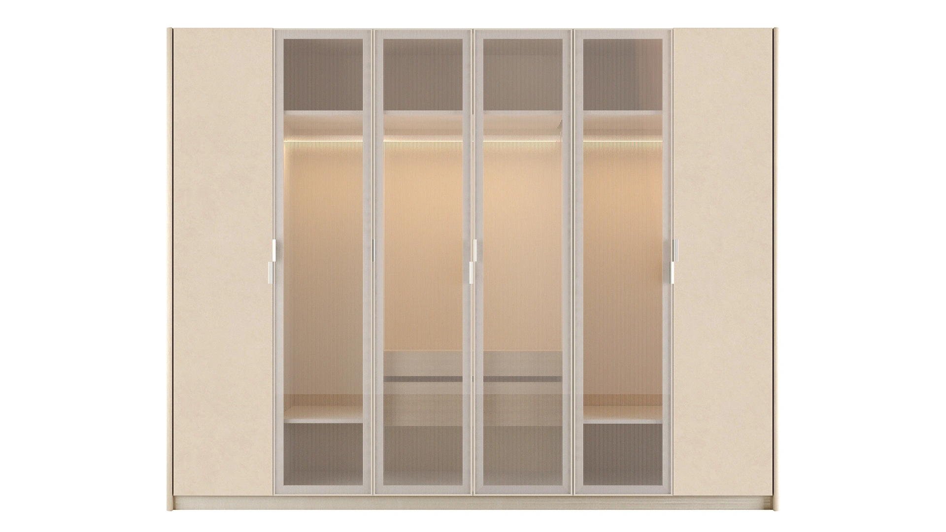 Noven 6 Door Wardrobe Striped Pattern