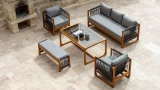 Loky Wooden Rope 3-Seater Sofa