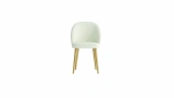 Soffice Chair - Sapphire Oak Legs - White Fabric