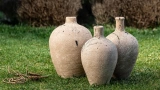 Soft Cream Terracotta Cube - Medium