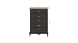 Angelic Dark Narrow Chest of Drawers