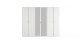 Noira 6-Door Wardrobe with Mirror