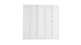 Noira 5-Drawer White Wardrobe