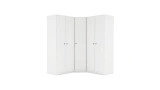 Noira 5-Door White Corner Cabinet