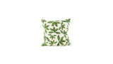 Green Leaves Cream Green Pillow