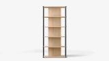 Grid Wide Bookcase - Oak