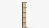 Grid Narrow Bookcase - Oak