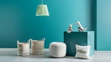 Capy Green Ecru Rope Ceiling Light