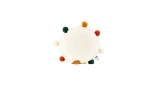 Pompom Multicoloured Round Cushion