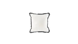 Feather Cream Black Cushion