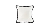 Feather Cream Black Cushion