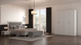 Noira 4-Door White Wardrobe