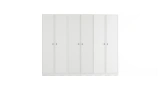 Noira 6-Door White Wardrobe