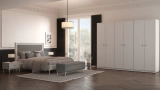 Noira 6-Door White Wardrobe