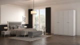 Noira 4-Door White Wardrobe