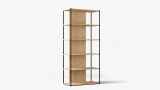 Grid Wide Bookcase - Oak