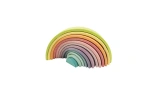 Waldorf 12 Piece Wooden Rainbow Stacker Toy