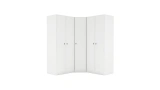 Noira 5-Door White Corner Cabinet