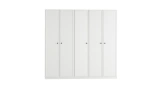 Noira 5-Drawer White Wardrobe