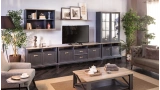 Angelic Dark TV Unit Wall Mounted Display Cabinet