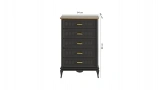 Angelic Dark Narrow Chest of Drawers
