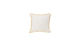 Linen Cream Orange Linen Cushion