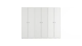 Noira 6-Door White Wardrobe