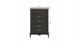 Angelic Dark Narrow Chest of Drawers