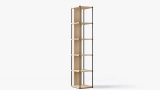 Grid Narrow Bookcase - Oak