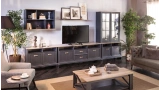 Angelic Dark TV Unit Wall Mounted Display Cabinet
