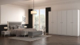 Noira 6-Door White Wardrobe